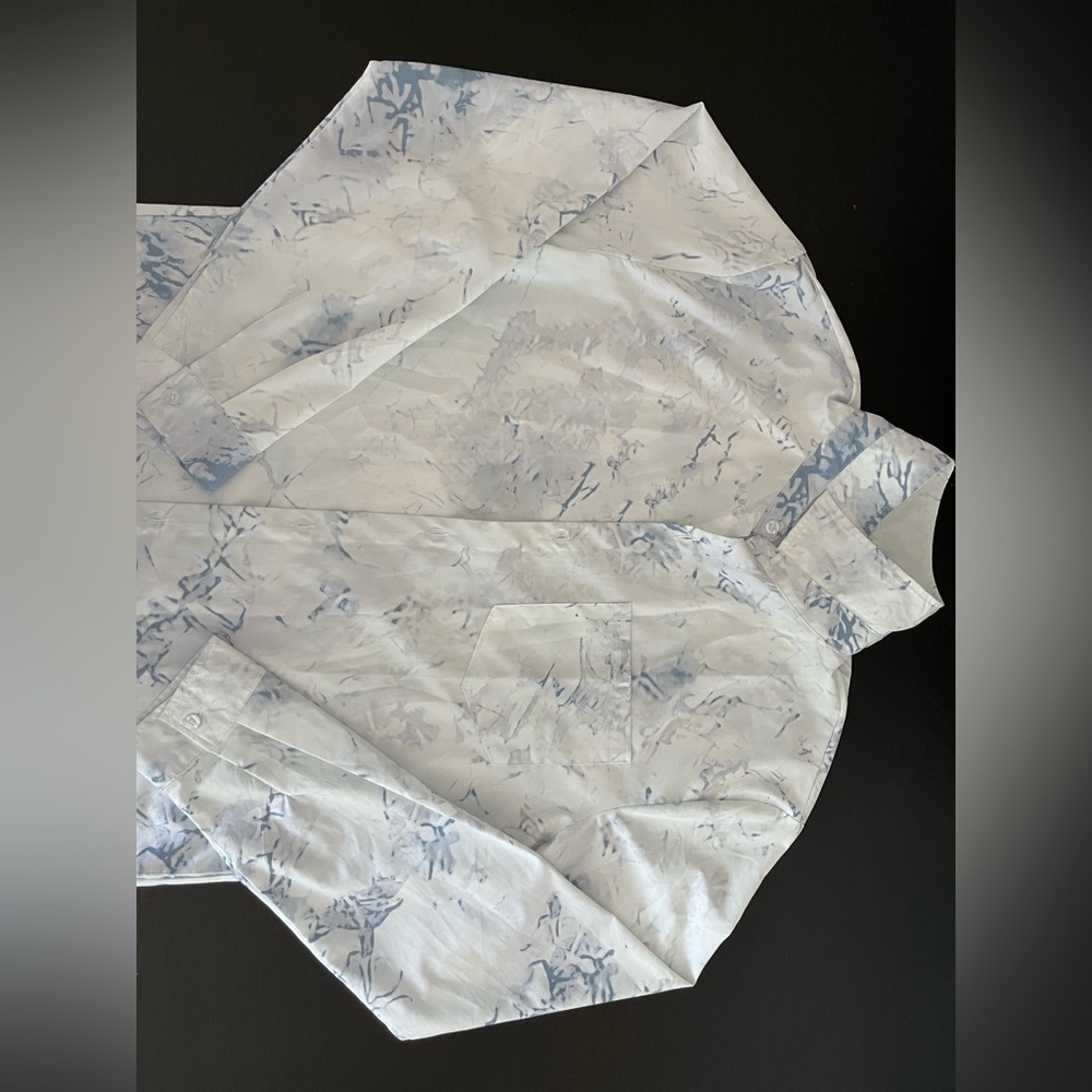 Marble blue and white shirt